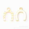 Zinc Alloy Horseshoe Charm Pendant No.494187 for DIY Necklace Bracelet Jewelry Making view 3