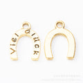 Zinc Alloy Horseshoe Charm Pendant No.494187 for DIY Necklace Bracelet Jewelry Making view 4