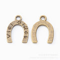 Zinc Alloy Horseshoe Charm Pendant No.494187 for DIY Necklace Bracelet Jewelry Making view 2