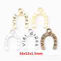 Zinc Alloy Horseshoe Charm Pendant No.494187 for DIY Necklace Bracelet Jewelry Making view 1