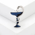 Alloy Painted Snake Wine Glass Brooch Creative Clothing Lapel Pin view 3