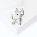 Smooth Alloy Cat Brooch Pin For Simple Animal Apparel Accessories view 4