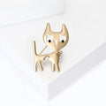 Smooth Alloy Cat Brooch Pin For Simple Animal Apparel Accessories view 3