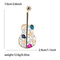 Alloy Rhinestone Violin Brooch Pin For Clothing Decoration view 5