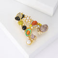 Alloy Pearl Letter A Brooch Pin For Elegant Lapel Wear view 3