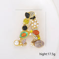 Alloy Pearl Letter A Brooch Pin For Elegant Lapel Wear view 5