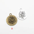 Zinc Alloy Flower Charm Pendant for DIY Necklace Bracelet Jewelry Making view 1