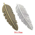 Zinc Alloy Feather Leaf Charm Pendant No.936105 for DIY Necklace Bracelet Jewelry Making view 1