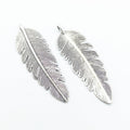Zinc Alloy Feather Leaf Charm Pendant No.936105 for DIY Necklace Bracelet Jewelry Making view 3