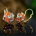 Cute Colorful Resin Flower Ear Cuff Earrings For Women Fashion Versatile Jewelry view 1