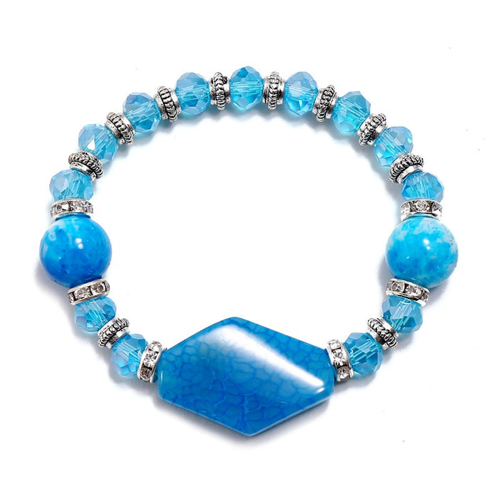 Korean Style Fresh Simple Crystal Beaded Bracelet For Women, Best Friend Gift Wristband