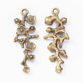 Zinc Alloy Flowering Branch Charm Pendant for DIY Necklace Bracelet Jewelry Making view 2