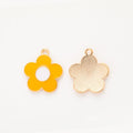 Six-Petal Enamel Flower Charms in Eight Bright Colors view 7