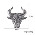 Alloy Bull Head Brooch Pin Pendant For Clothing Accessories view 5
