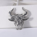 Alloy Bull Head Brooch Pin Pendant For Clothing Accessories view 6