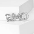 Alloy Rhinestone OMG Letter Brooch For Suits And Dresses view 3