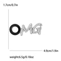 Alloy Rhinestone OMG Letter Brooch For Suits And Dresses view 4