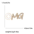 Alloy Rhinestone OMG Letter Brooch For Suits And Dresses view 6