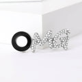 Alloy Rhinestone OMG Letter Brooch For Suits And Dresses view 2
