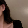 Korean Style Zircon Paved Geometric Square Drop Earrings With Silver Pins view 3