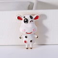 Alloy Enamel Cute Cow Brooch Pin For Clothing Accessories view 6