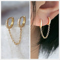 Long Chain Drop Earrings For Women, Fashion Copper Earrings Inlaid With Zircon view 1