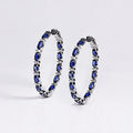 Copper Inlaid Cubic Zirconia Large Hoop Earrings For Women, European Fashion Versatile Ear Jewelry view 2