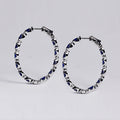 Copper Inlaid Cubic Zirconia Large Hoop Earrings For Women, European Fashion Versatile Ear Jewelry view 3