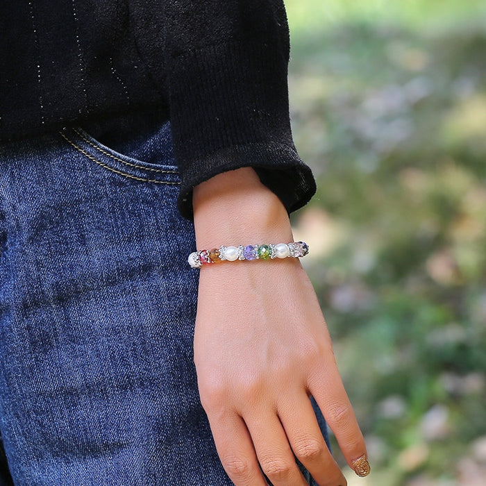 Korean Style Delicate Crystal Bracelet Sweet Girl Fresh Student Jewelry Gift Wrist Accessory