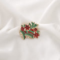 Cute Christmas Cartoon Brooch Pin With Bell Snowman Wreath Glove Santa Badge For Holiday Gifts view 4