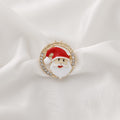 Cute Christmas Cartoon Brooch Pin With Bell Snowman Wreath Glove Santa Badge For Holiday Gifts view 3