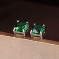 Korean Fresh Style Square Zircon Stud Earrings For Women, Versatile European American Fashion Jewelry view 4
