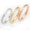 Fashion Creative Embossed Texture Copper Ring For Women European Party Travel Pinky Ring view 1