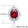 Silver Plated Women's Zircon Ring With Inlaid Cubic Zirconia Gift Jewelry view 5