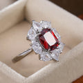 Silver Plated Women's Zircon Ring With Inlaid Cubic Zirconia Gift Jewelry view 2