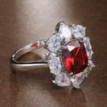 Silver Plated Women's Zircon Ring With Inlaid Cubic Zirconia Gift Jewelry view 4