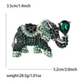 Alloy Rhinestone Lucky Elephant Brooch Pin For Clothing Decoration view 6