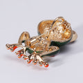 Alloy Enamel Green Frog Lapel Pin For Creative Animal Decoration Brooch view 3