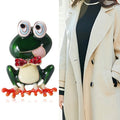 Alloy Enamel Green Frog Lapel Pin For Creative Animal Decoration Brooch view 2