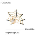 Alloy Rhinestone Spider Web Brooch Pin For Halloween Costume Accessories view 5
