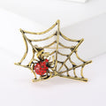 Alloy Rhinestone Spider Web Brooch Pin For Halloween Costume Accessories view 6