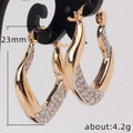 Elegant Simple Copper Zircon Drop Earrings For Women Classic Geometric Dangle Ear Jewelry view 5