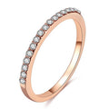 Minimalist Women's Micro Pave Zircon Ring, Versatile Index Finger Gift Jewelry view 8