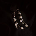 Korean Style Alloy Pearl Tassel Drop Earrings Geometric Long Fringe Light Luxury Office Jewelry view 2