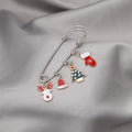 Christmas Series Tree Snowflake Elk Stocking Brooch Pin Trendy Sweater Holiday Clothing Accessory view 4