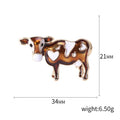 Alloy Enamel Heart Calf Brooch Pin For Zodiac Collar Decoration view 5