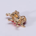 Alloy Enamel Bull Brooch Pin For Fashion Suit Lapels view 3