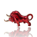 Alloy Enamel Bull Brooch Pin For Fashion Suit Lapels view 1