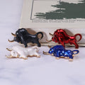Alloy Enamel Bull Brooch Pin For Fashion Suit Lapels view 4