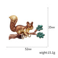 Alloy Enamel Cute Squirrel Brooch Pin For Fashion Accessories view 5